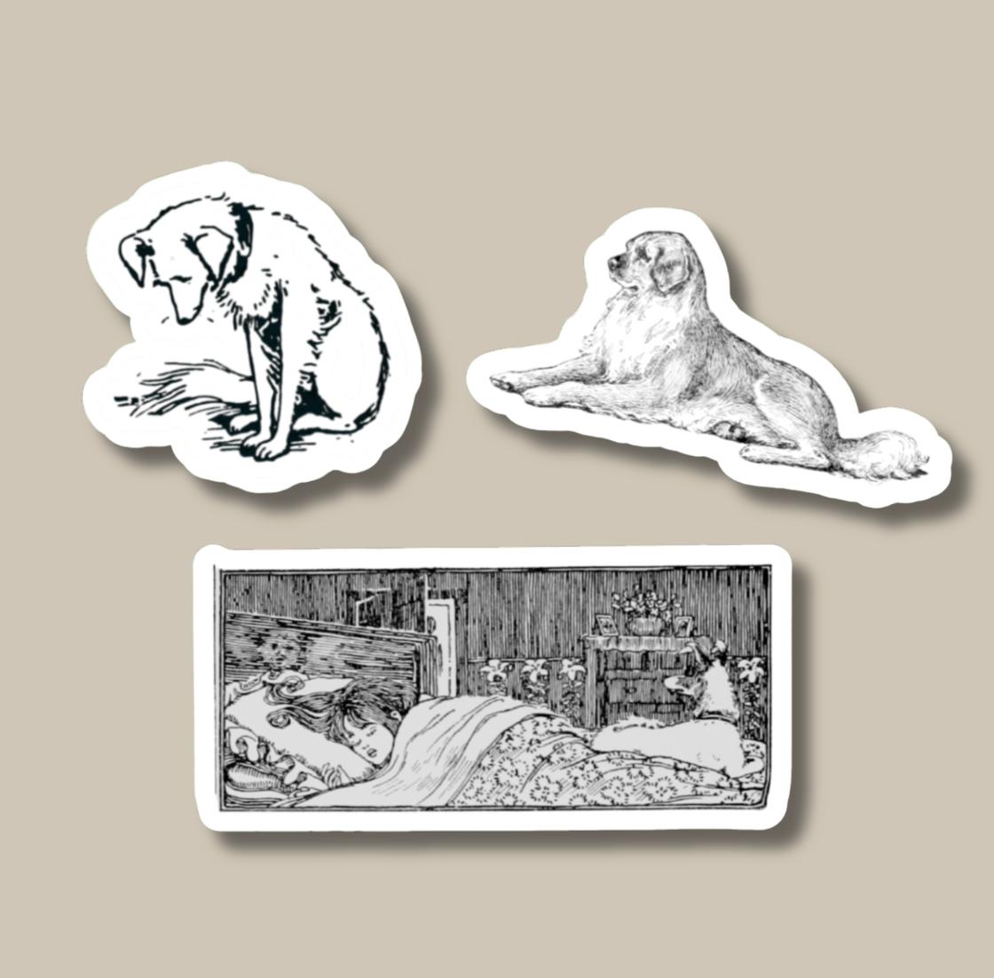 Dogs Vintage Sticker Pack