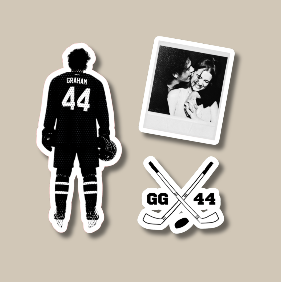Campus Hockey Romance Sticker Set